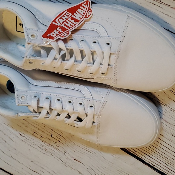 🆕️ VANS OLD SKOOL LOW TOP - TRUE WHITE - Picture 4 of 8